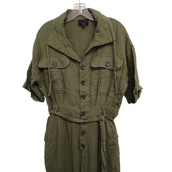 Lumiere Boiler Long Jumpsuit Size S Olive Cargo Gorp Safari Charlie's Angels - Picture 2 of 16